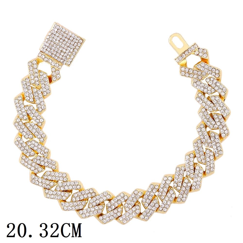 12mm Iced Out Cuban Bracelet - Limitless Jewellery