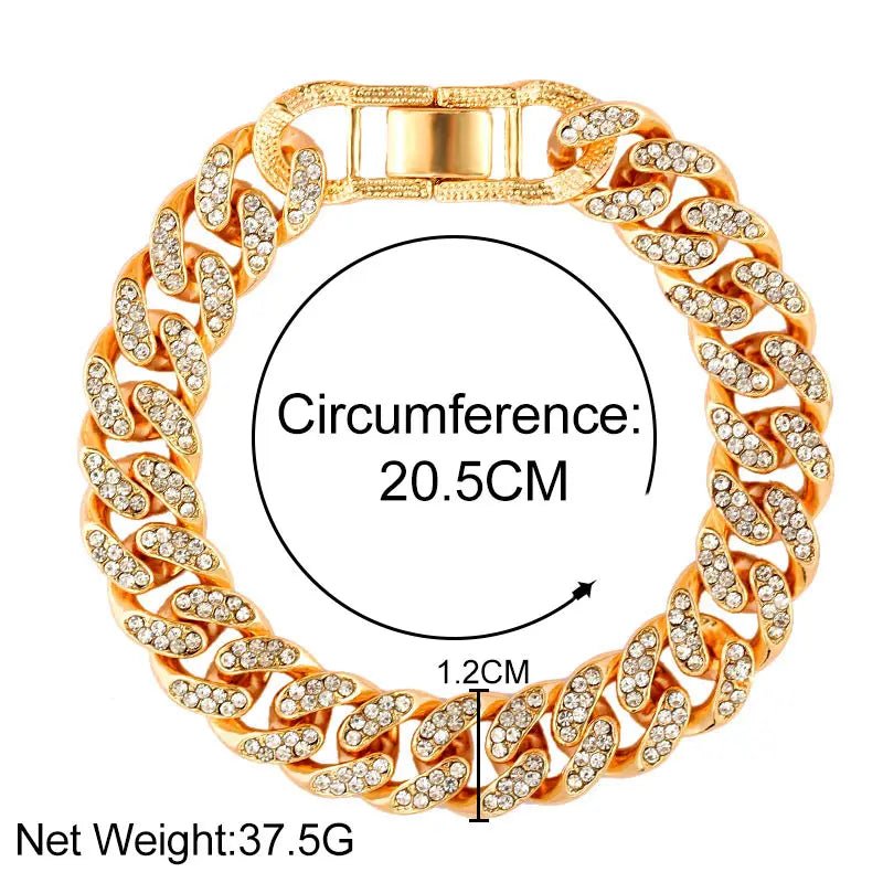 12mm Iced Out Cuban Bracelet - Limitless Jewellery