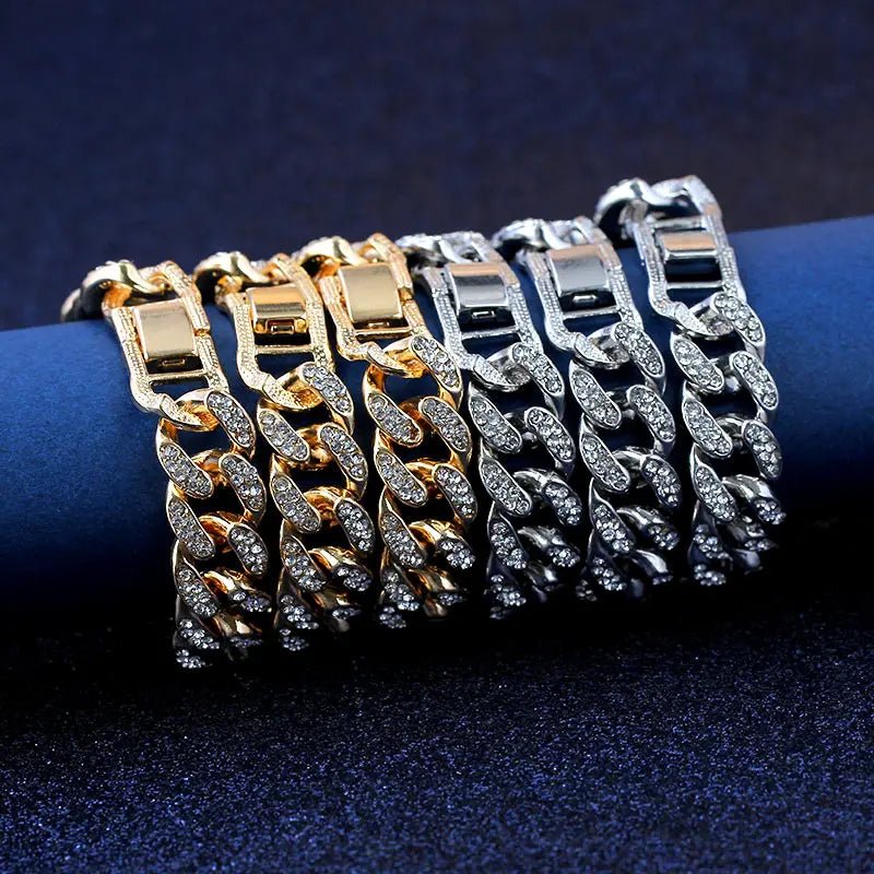 12mm Iced Out Cuban Bracelet - Limitless Jewellery