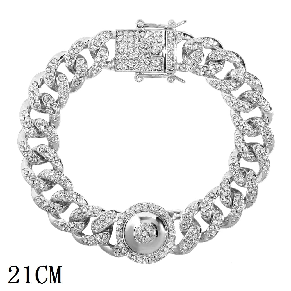 12mm Iced Out Cuban Bracelet - Limitless Jewellery