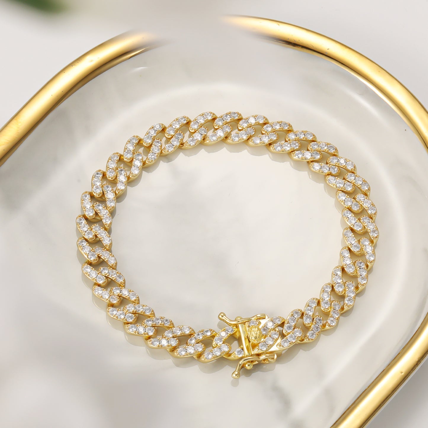 9mm Ice Cuban Chain Bracelet