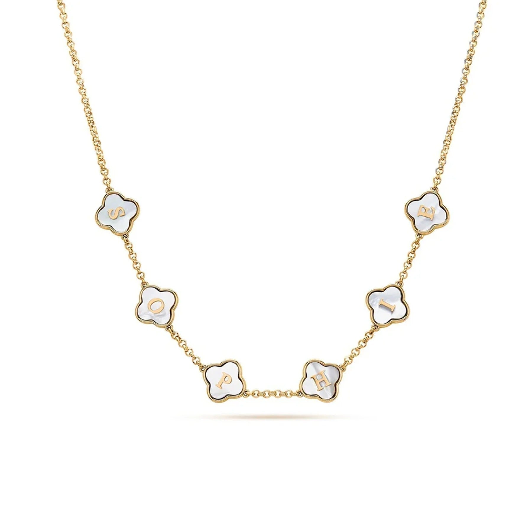 Personalized Limitless Clover Name Necklace