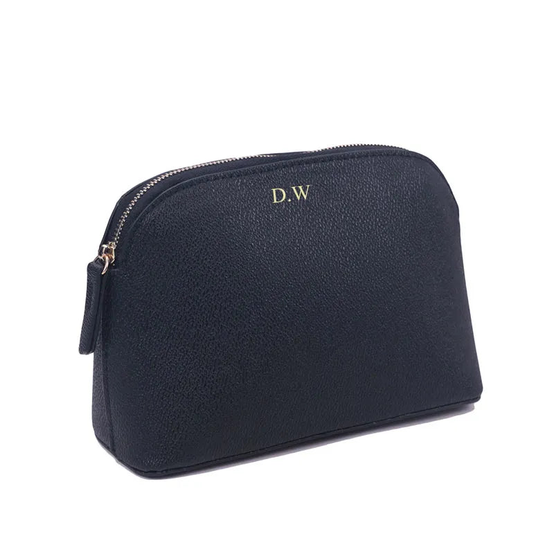 Personalized Monogram PU Leather Cosmetic Storage Bag