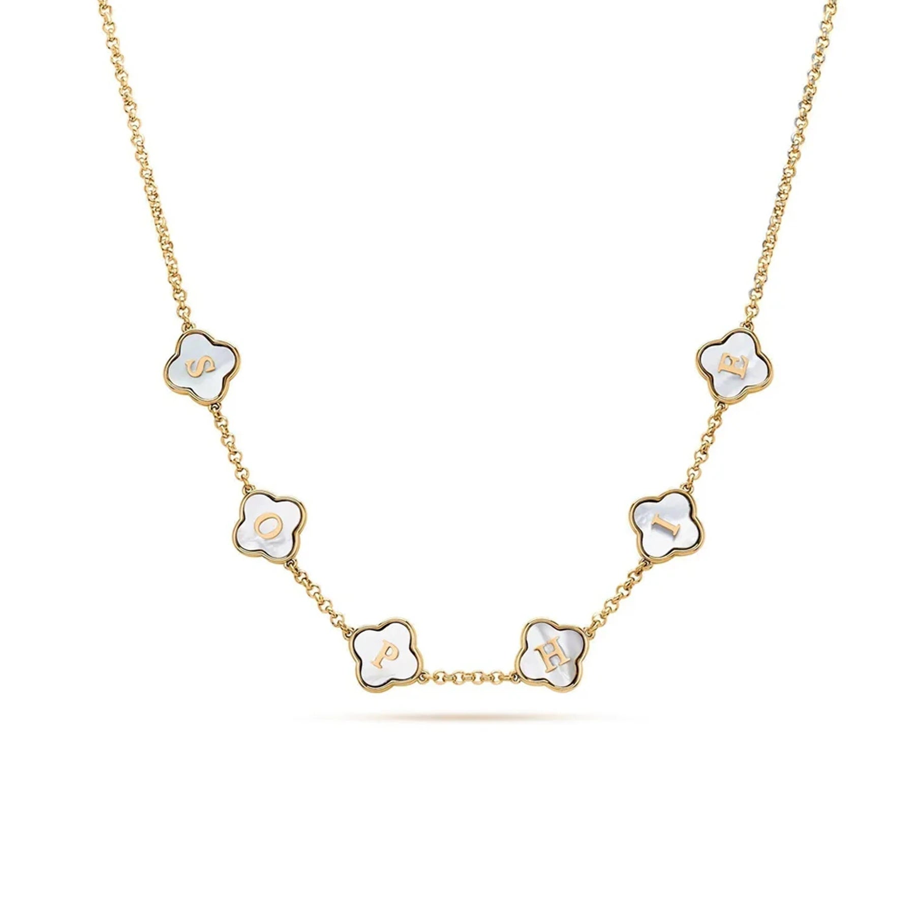 Personalized Limitless Clover Name Necklace