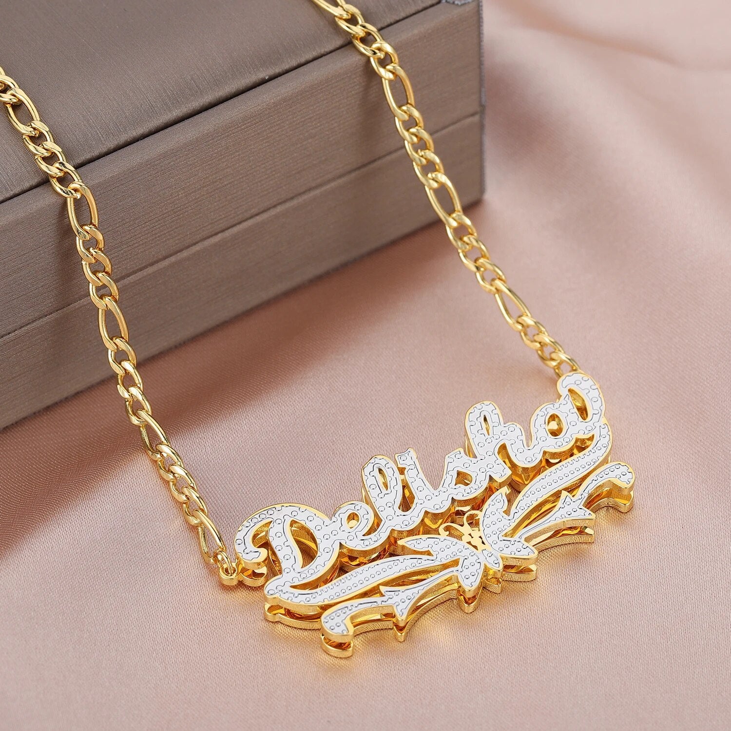 Personalized Women's Jewelry with Butterfly and Flower Design