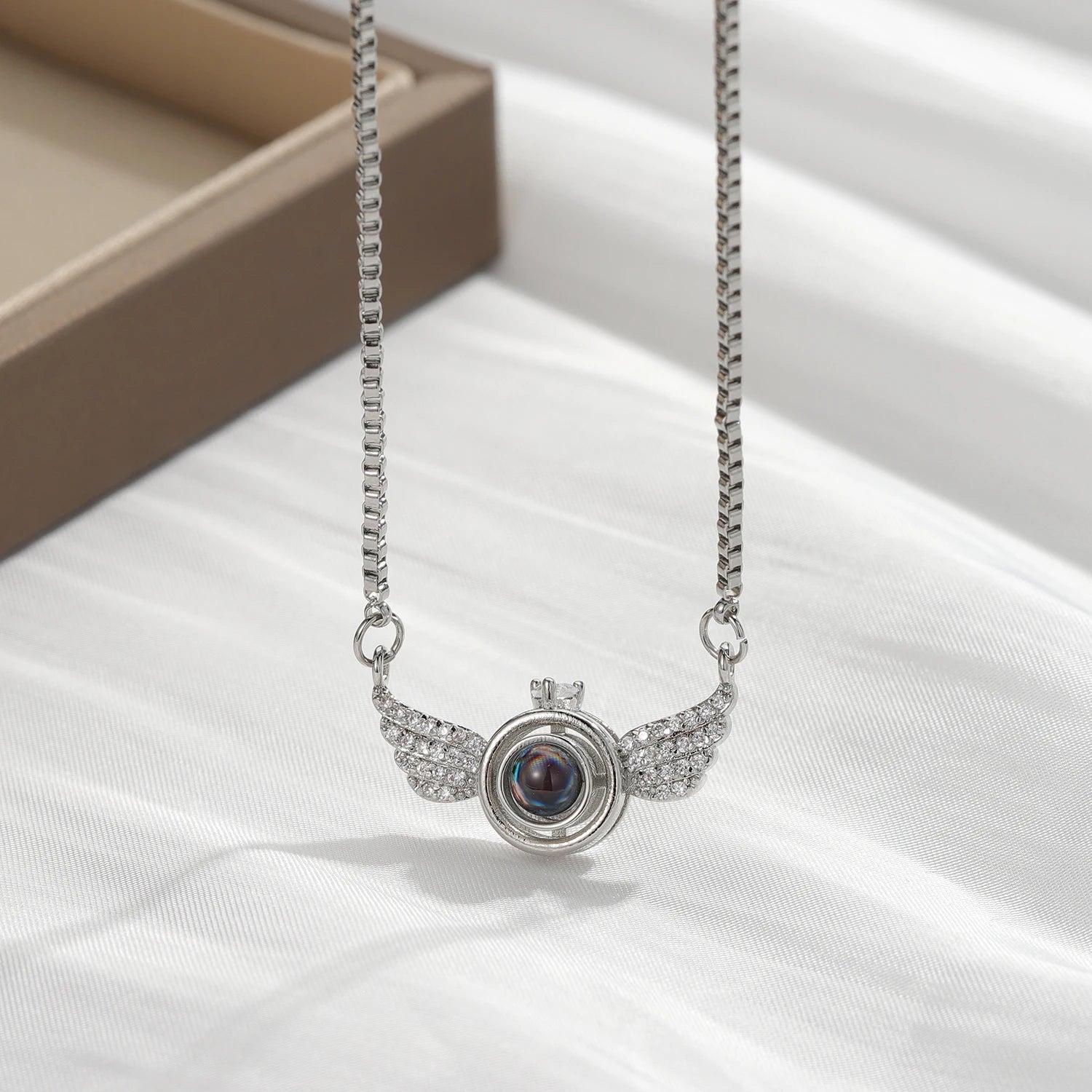 Personalized Angel Photo Necklace