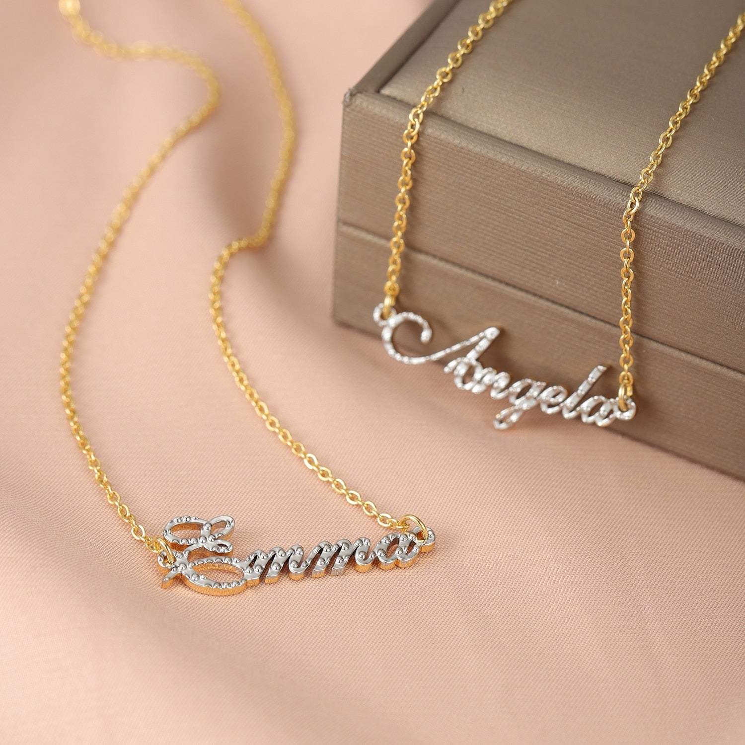 Custom Iced Script Name Necklace