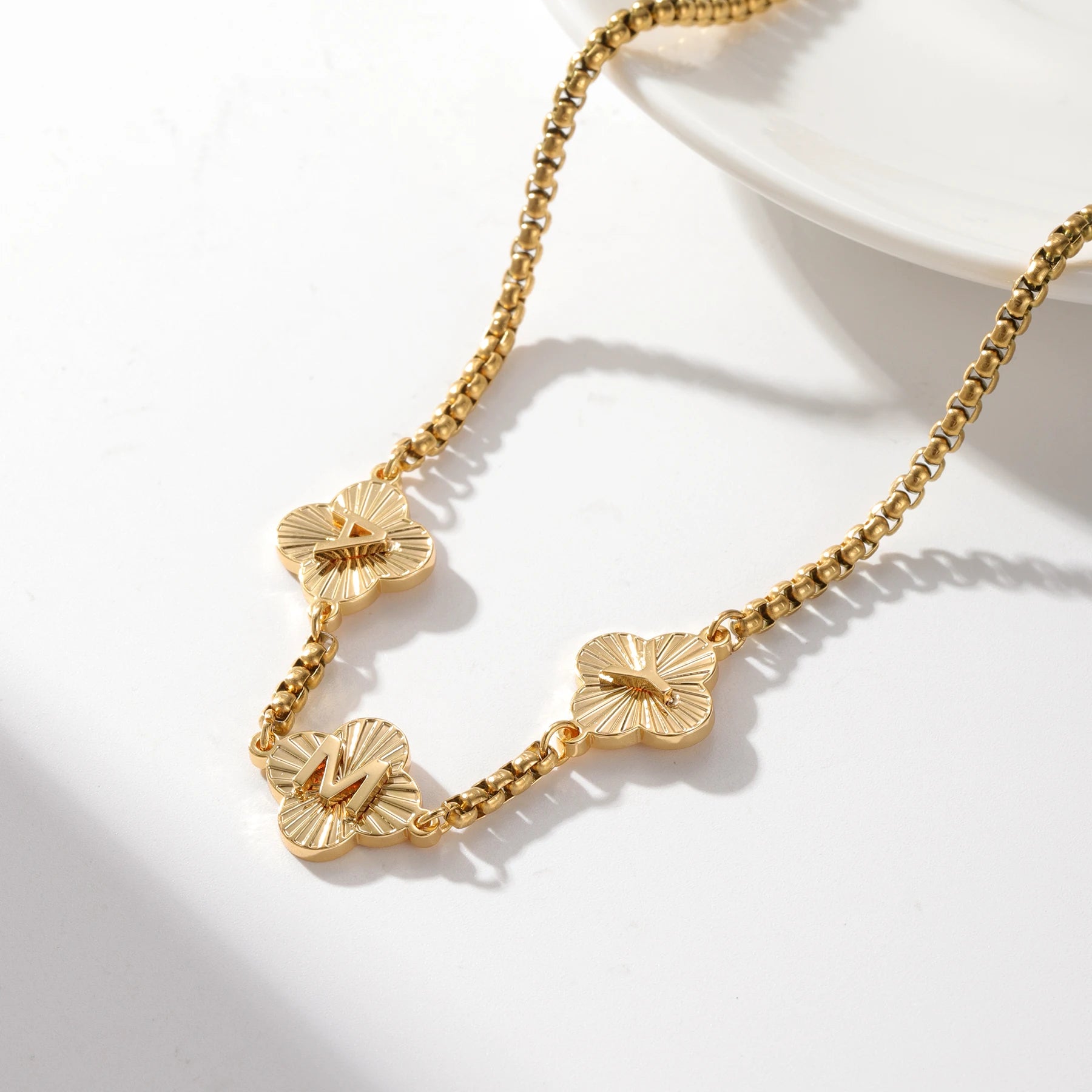 Personalized Limitless Clover Name Necklace