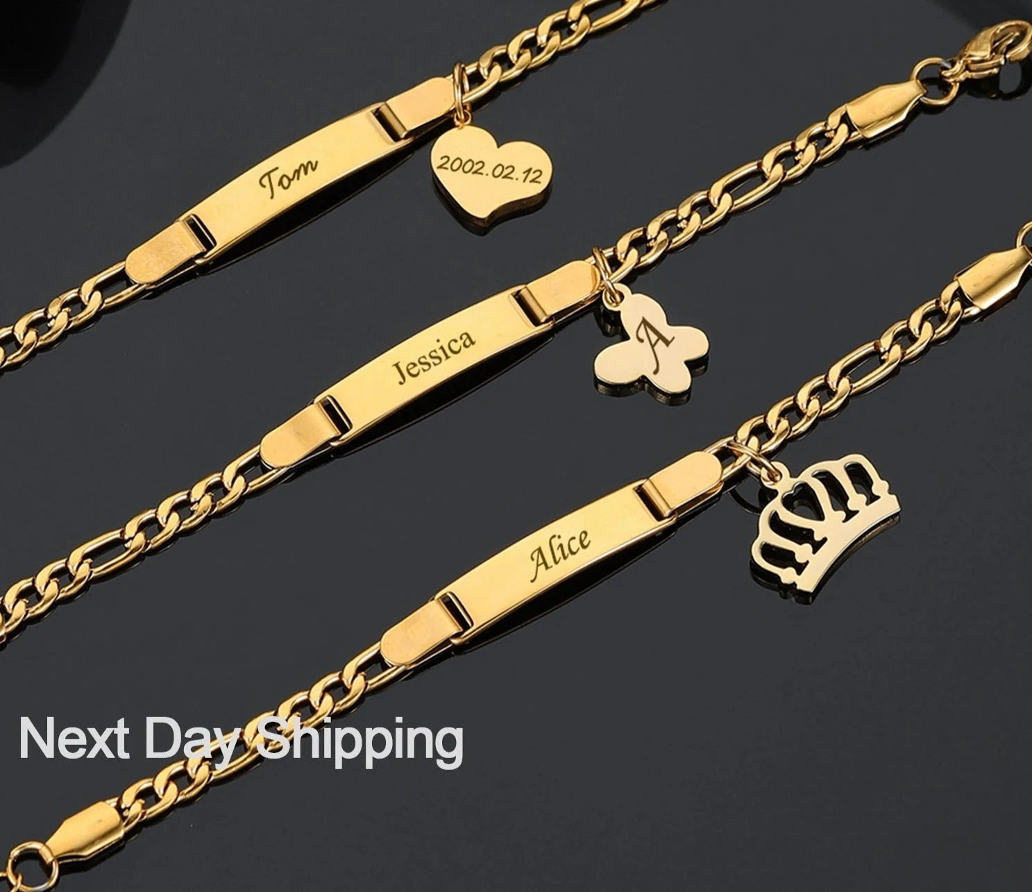 Personalized Gold Baby Bracelet