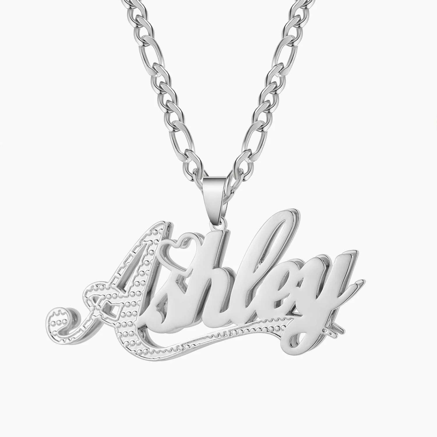 Personalized Double 18K Gold Plated Name Necklace