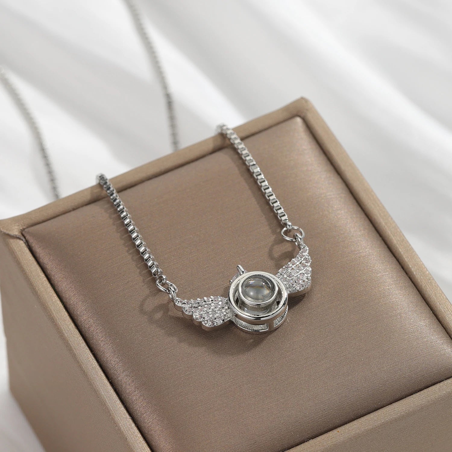 Personalized Angel Photo Necklace