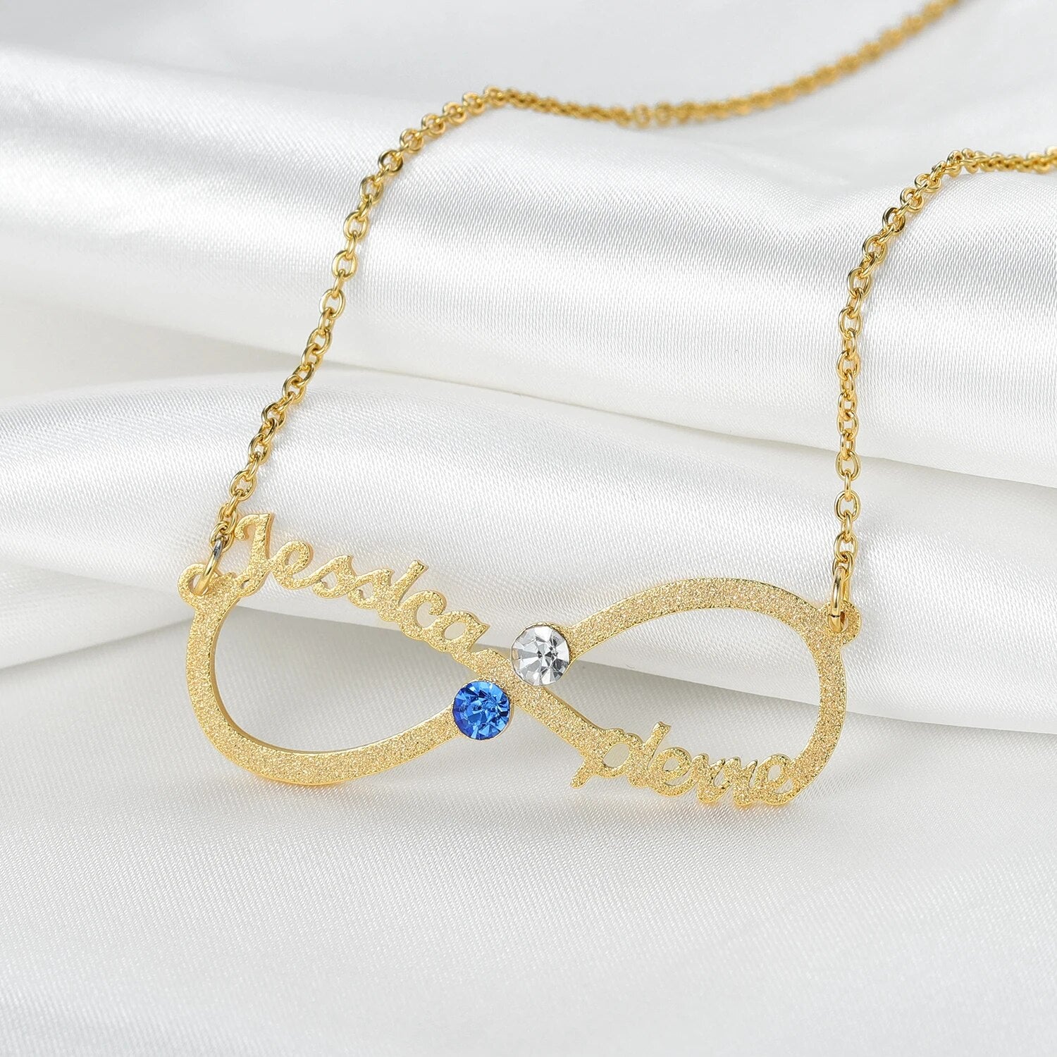 Customized Iced Infinity Necklace