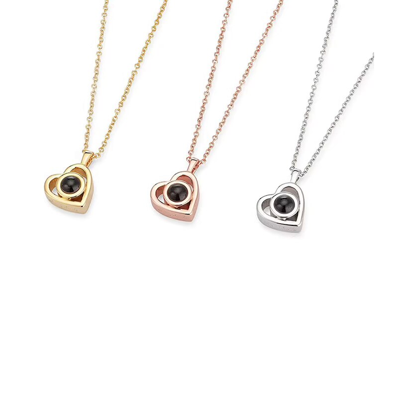 Heart Projection Photo Necklace