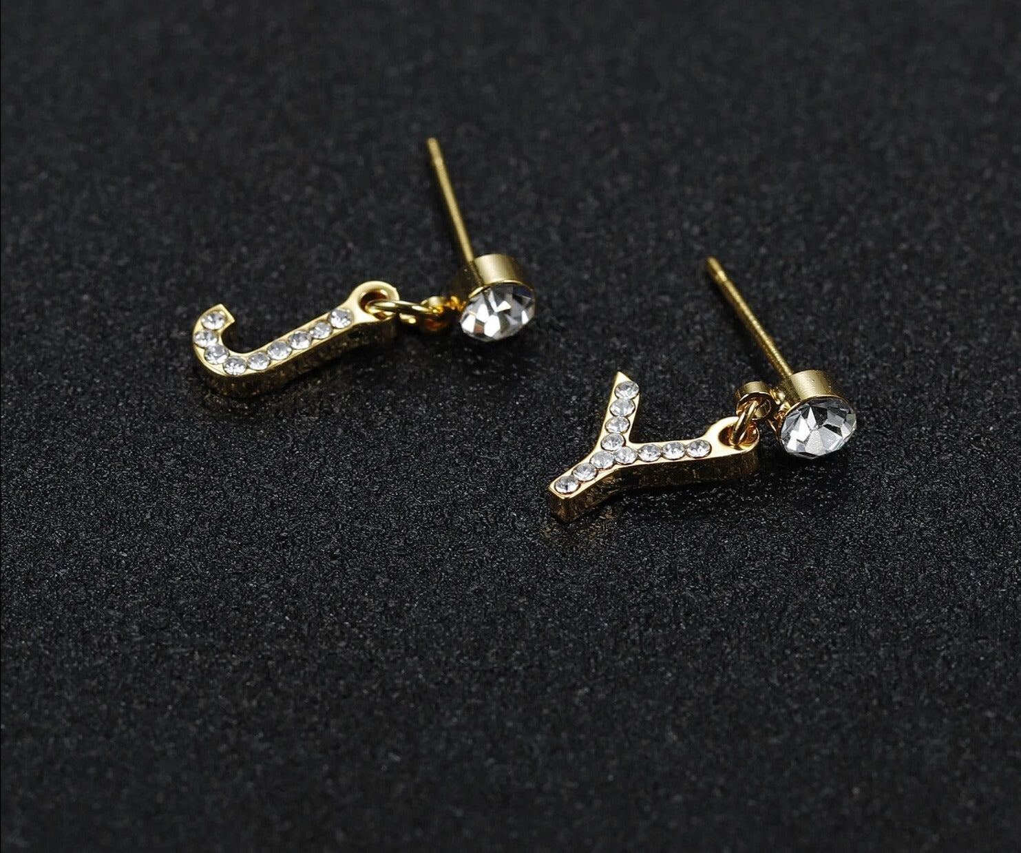 Personalized Stainless Steel Alphabet Stud Earrings