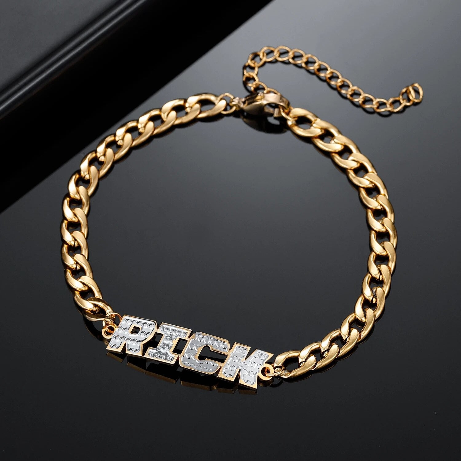 Personalized 18K Double Plating Stainless Steel Name Bracelet & Bangle.