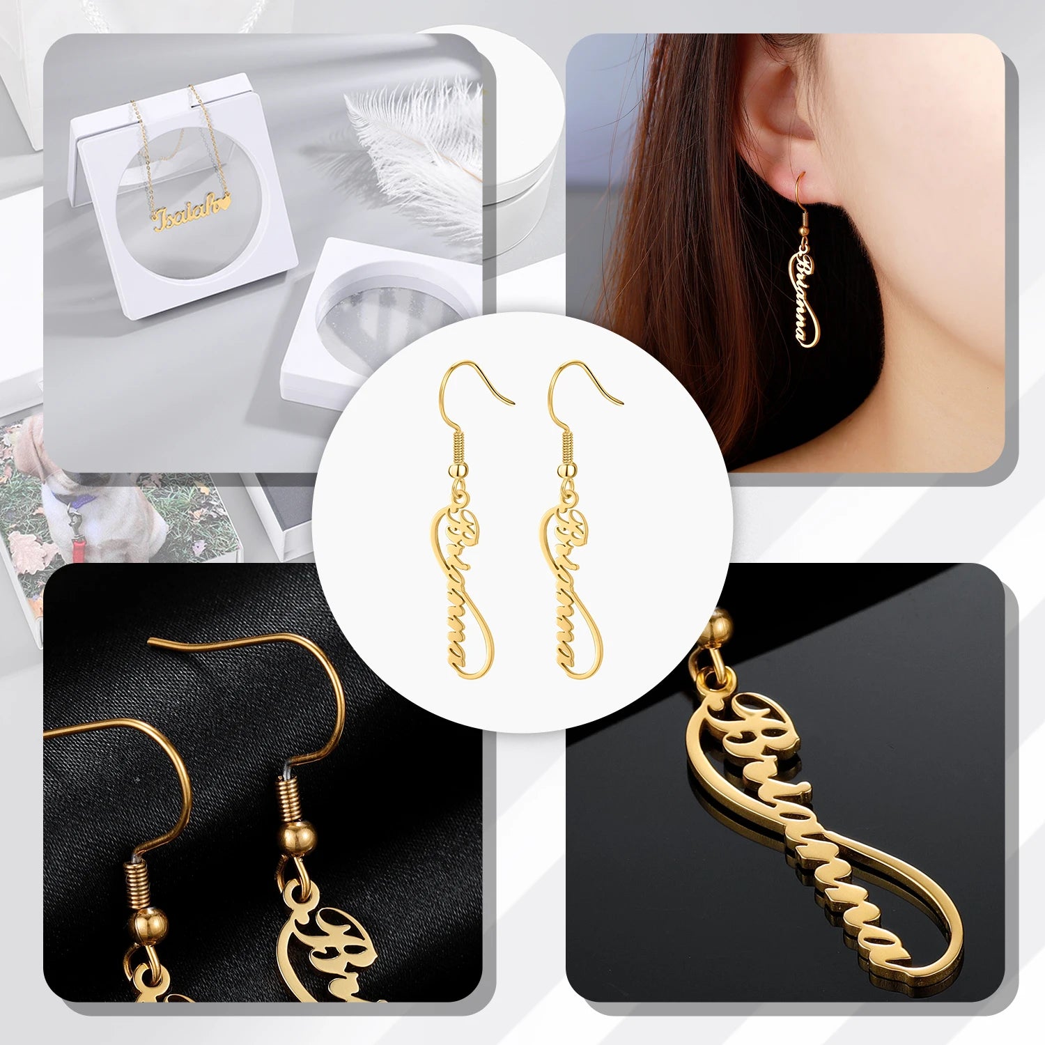 Personalized Cursive Earrings