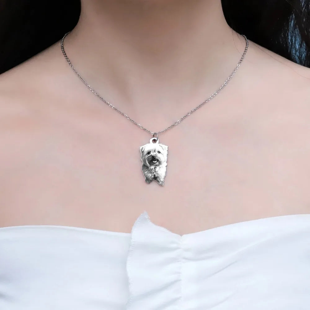 Stainless Steel Personalized Pet Pendant & Necklace