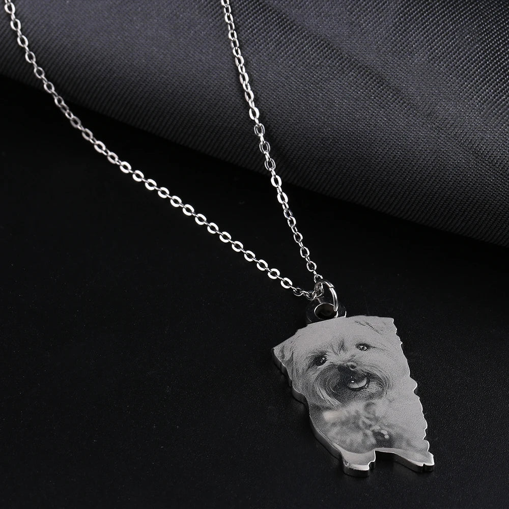 Stainless Steel Personalized Pet Pendant & Necklace