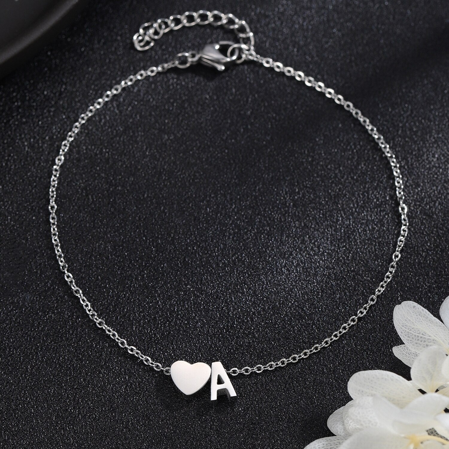 Initial Letter Anklet 18k Gold Plated Anklet Customized Sainless Steel Letter Anklet For Women Personalized DIY Jewelry Gift