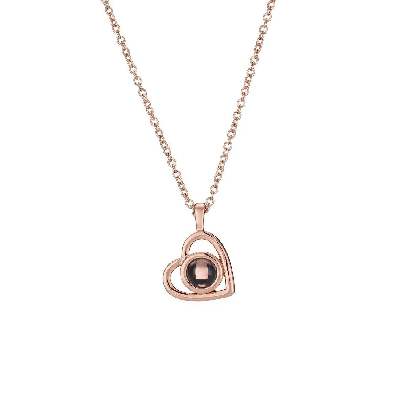 Heart Projection Photo Necklace