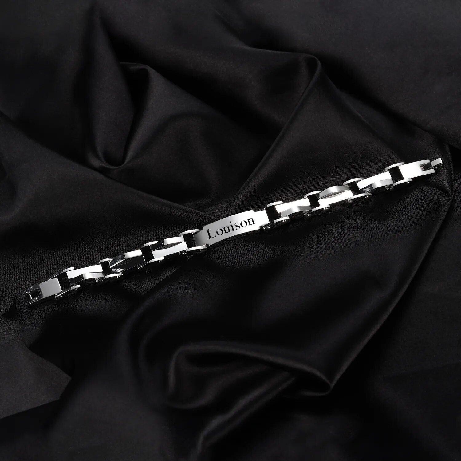 Personalized Men's Name and Date Bracelet