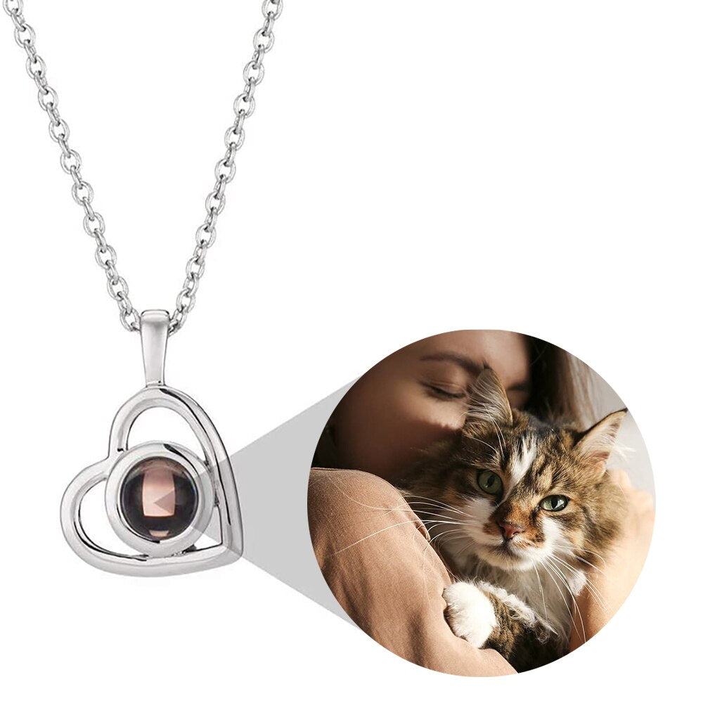 Heart Projection Photo Necklace