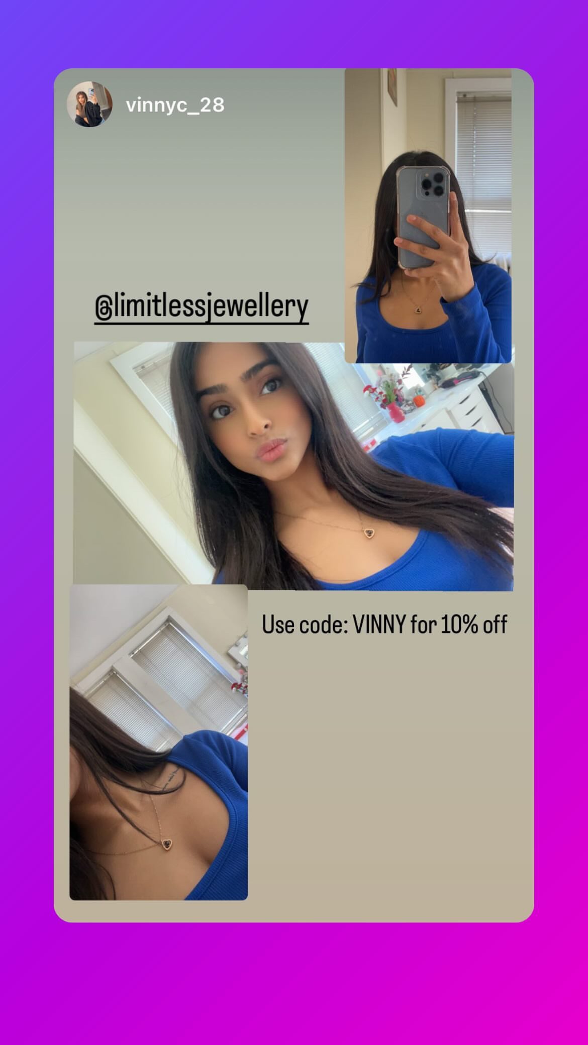 Heart Projection Photo Necklace