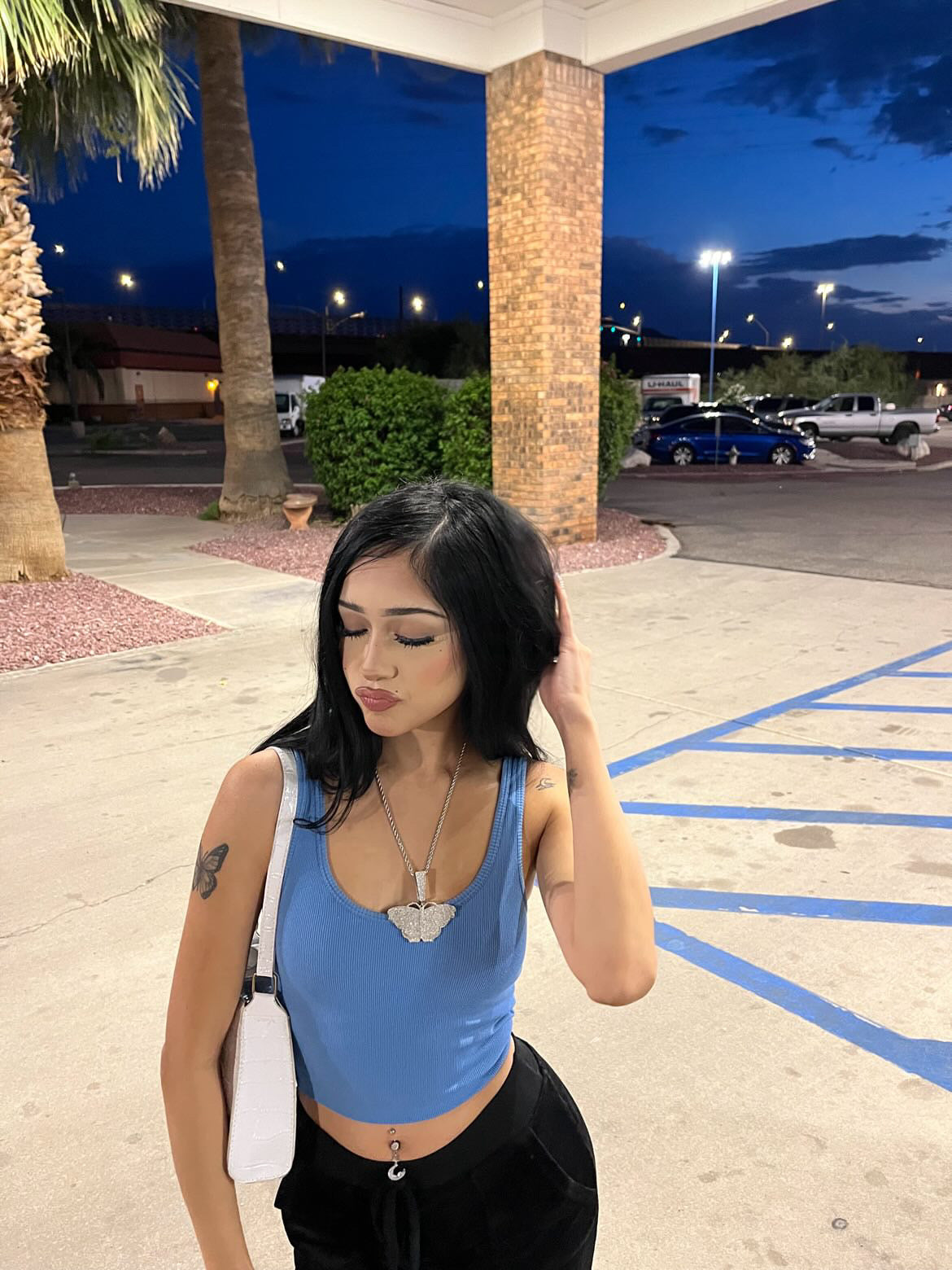 Blinged Butterfly Pendant Necklace - Limitless Jewellery