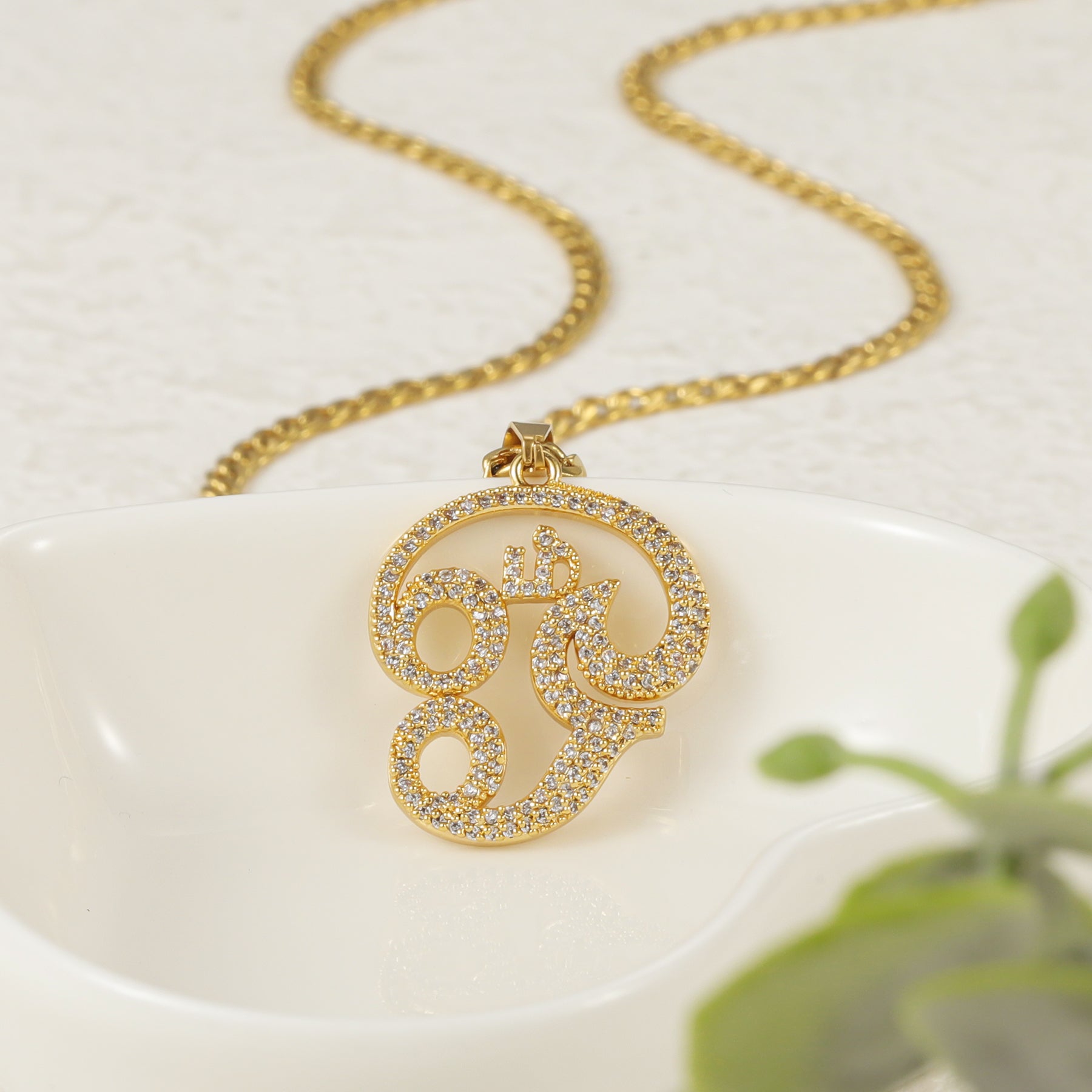 Icy Tamil Om Pendant Necklace