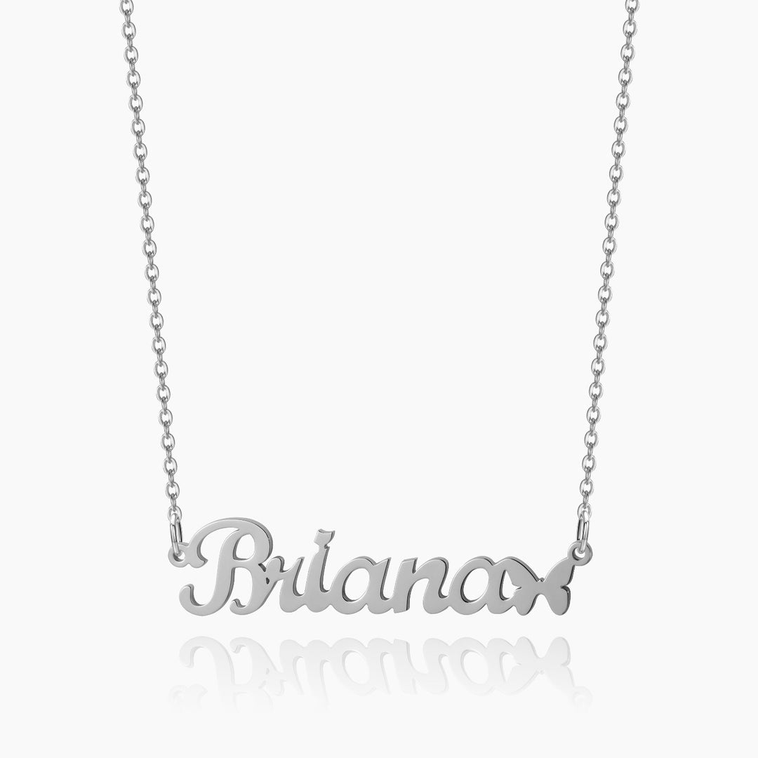 Kids Iced Heart Name Necklace