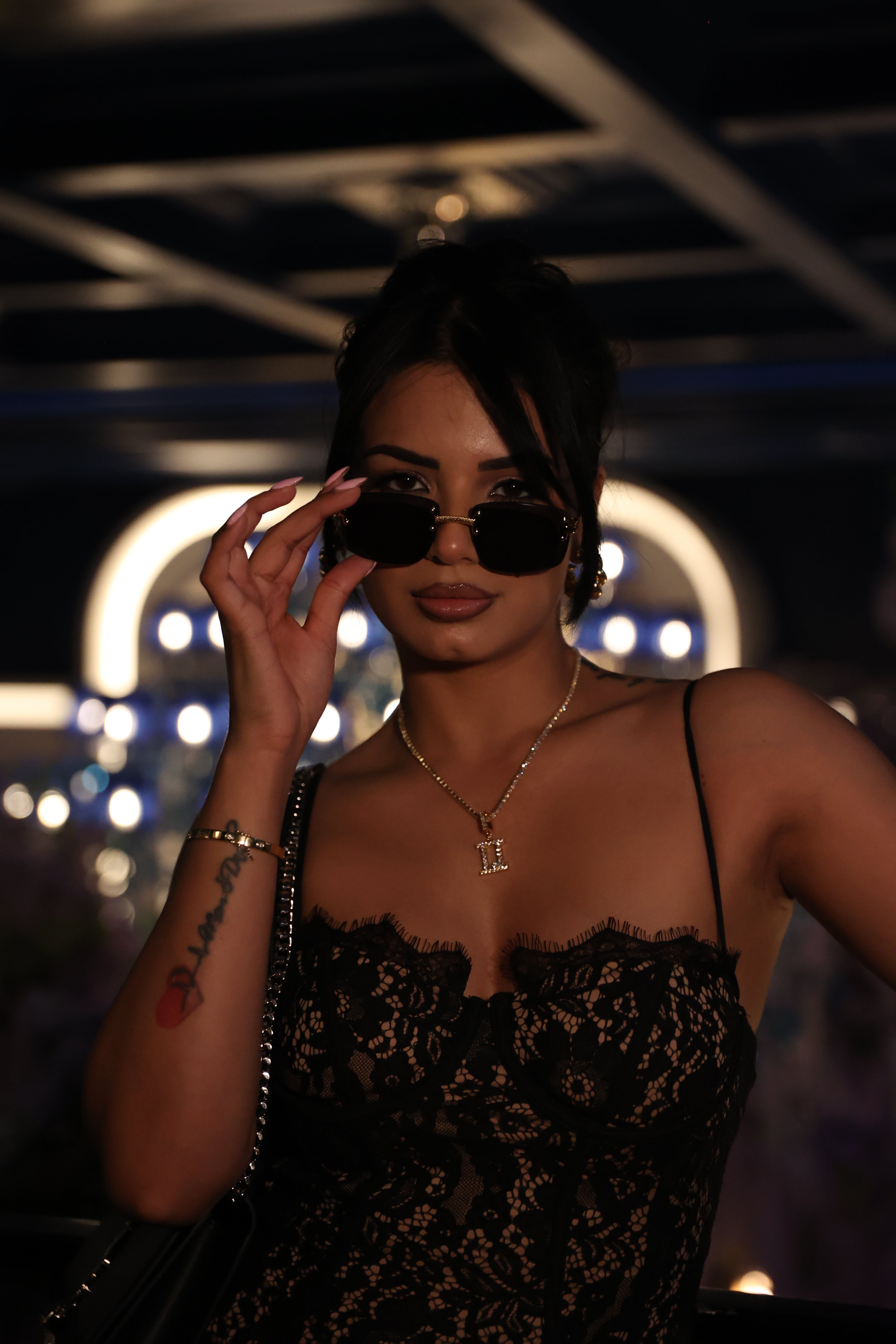 Women wearing necklace