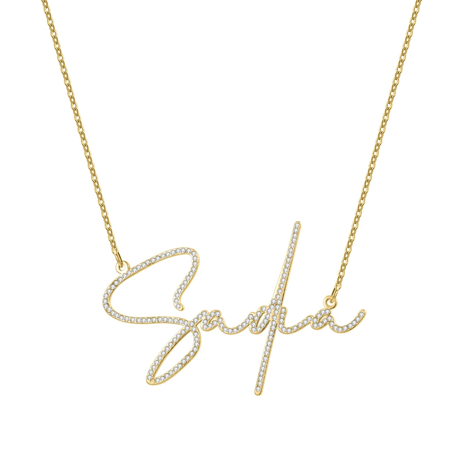 Personalized Crystal Signature Necklace - Limitless Jewellery