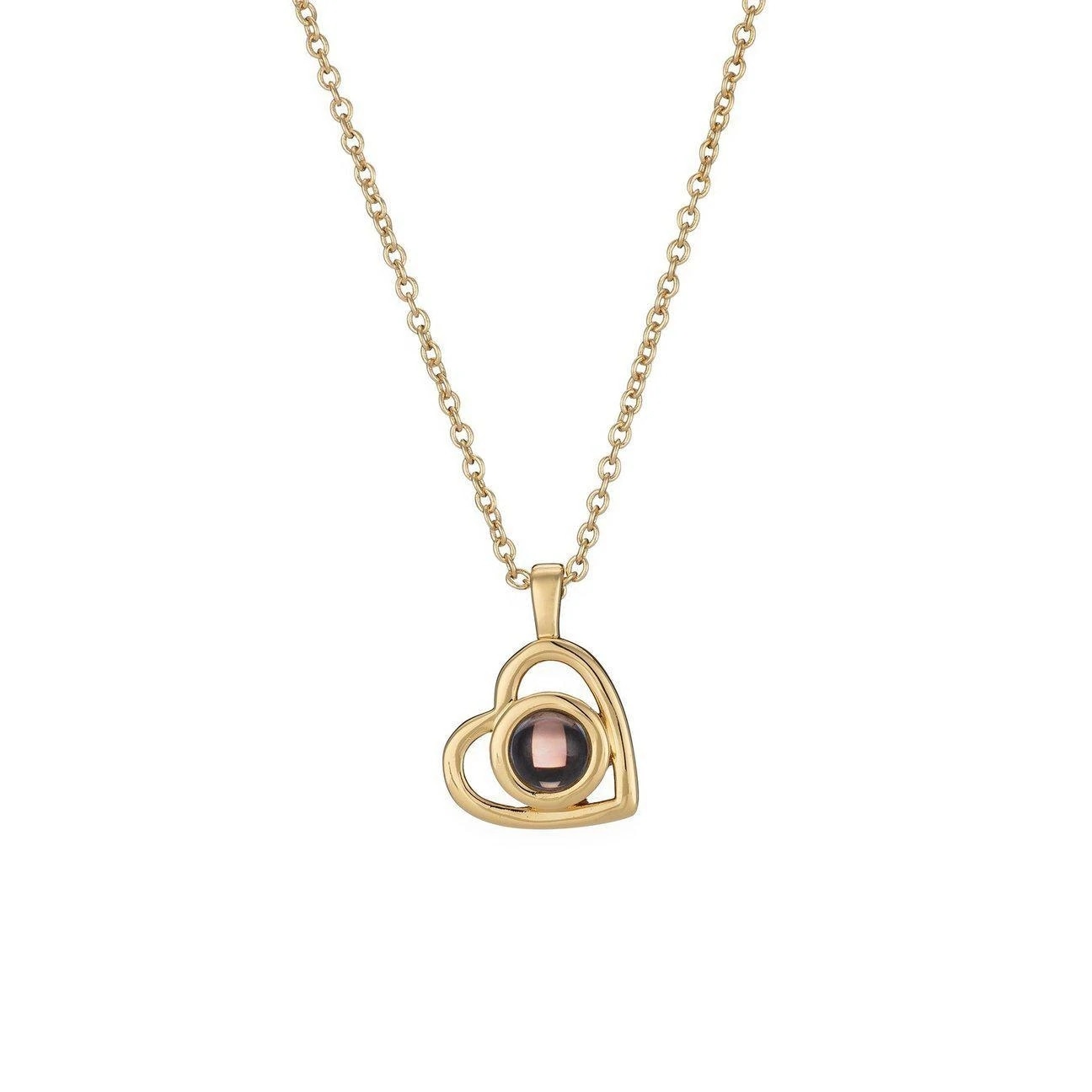 Heart Projection Photo Necklace