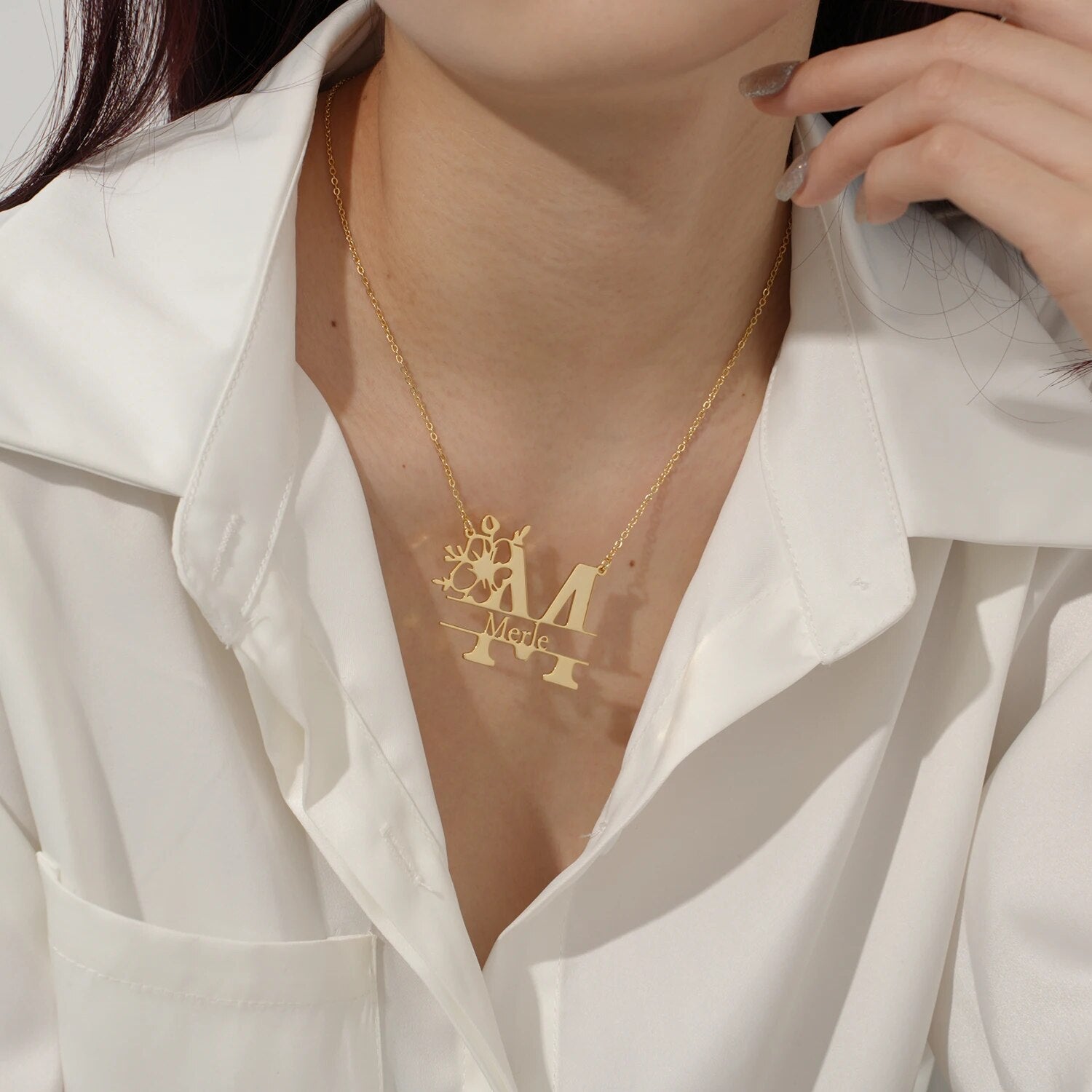 Personalized Butterfly Name Pendant