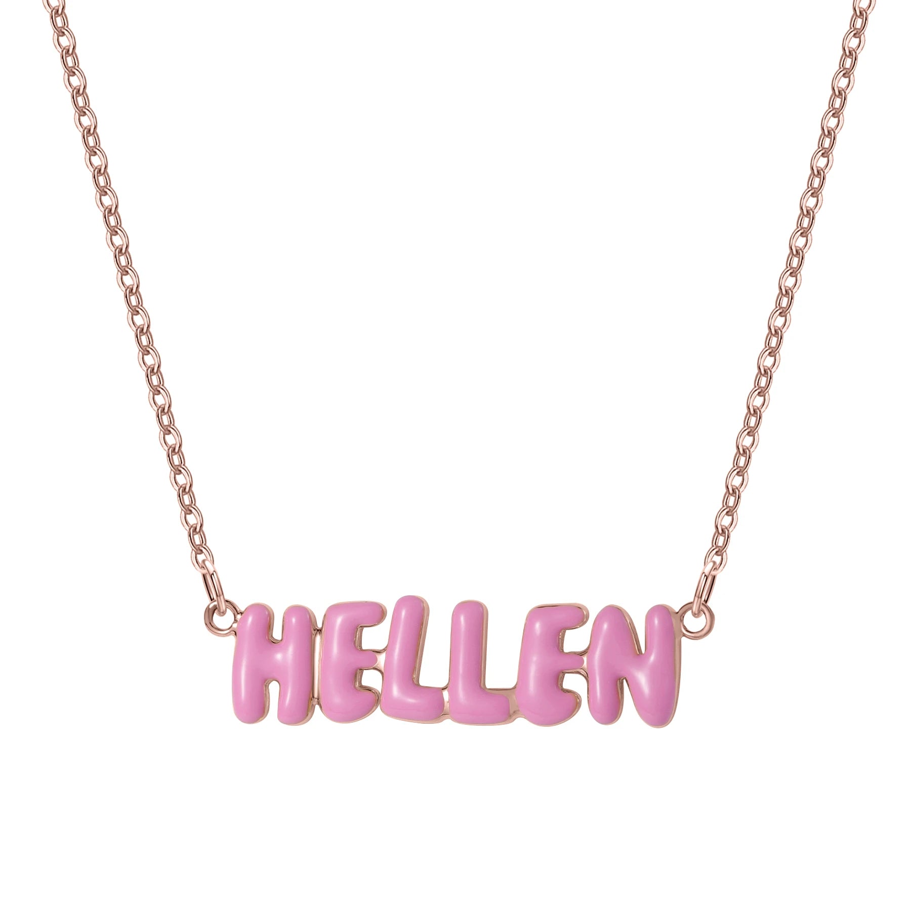 Personalized Enamel Name Necklace