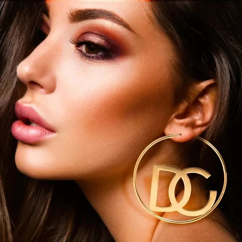 Personalized Initial Hoop Drop Earring