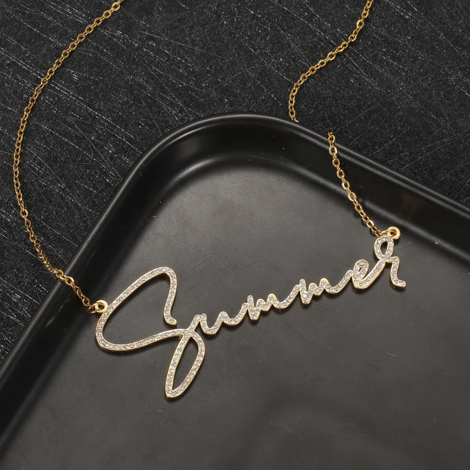 Personalized Crystal Signature Necklace