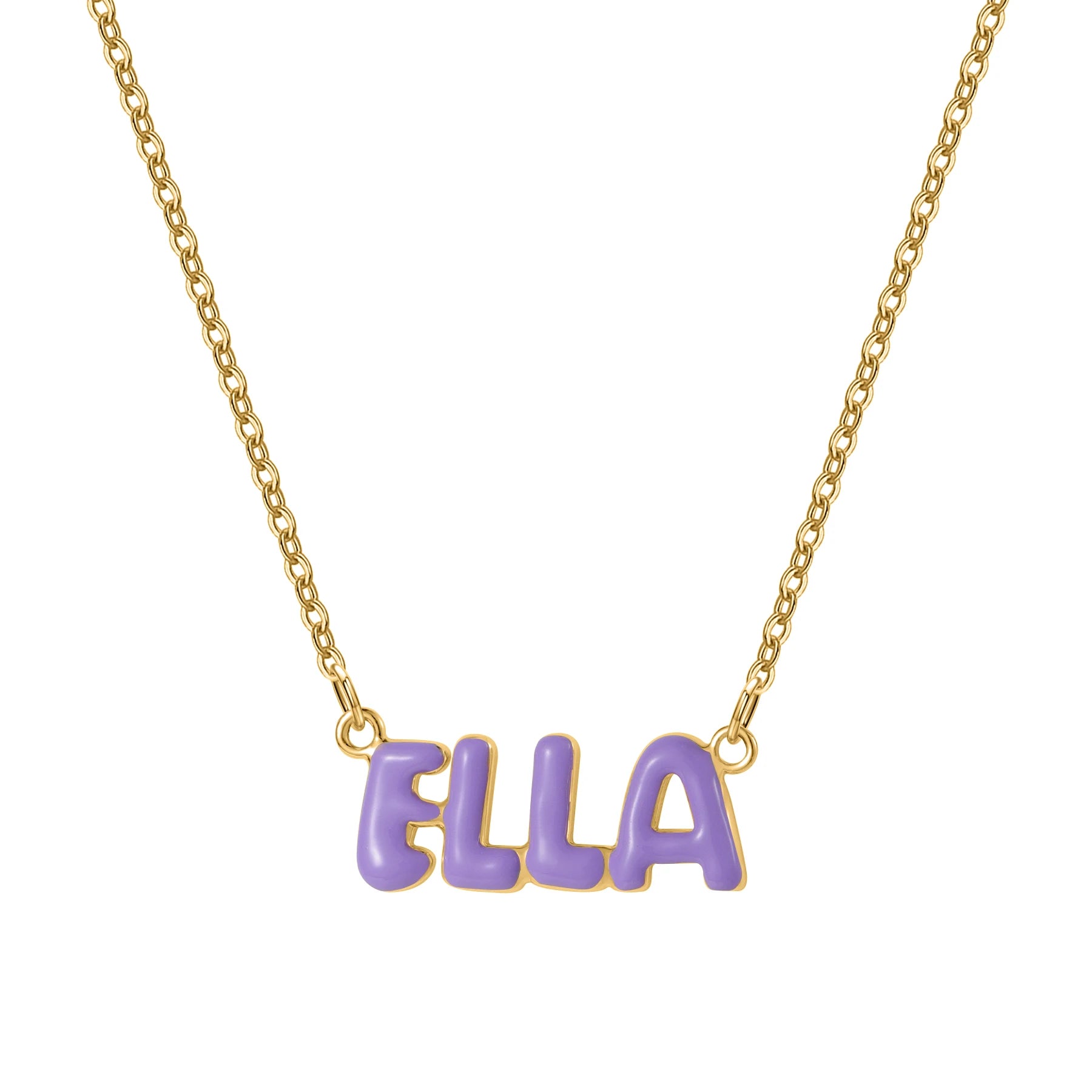 Personalized Enamel Name Necklace