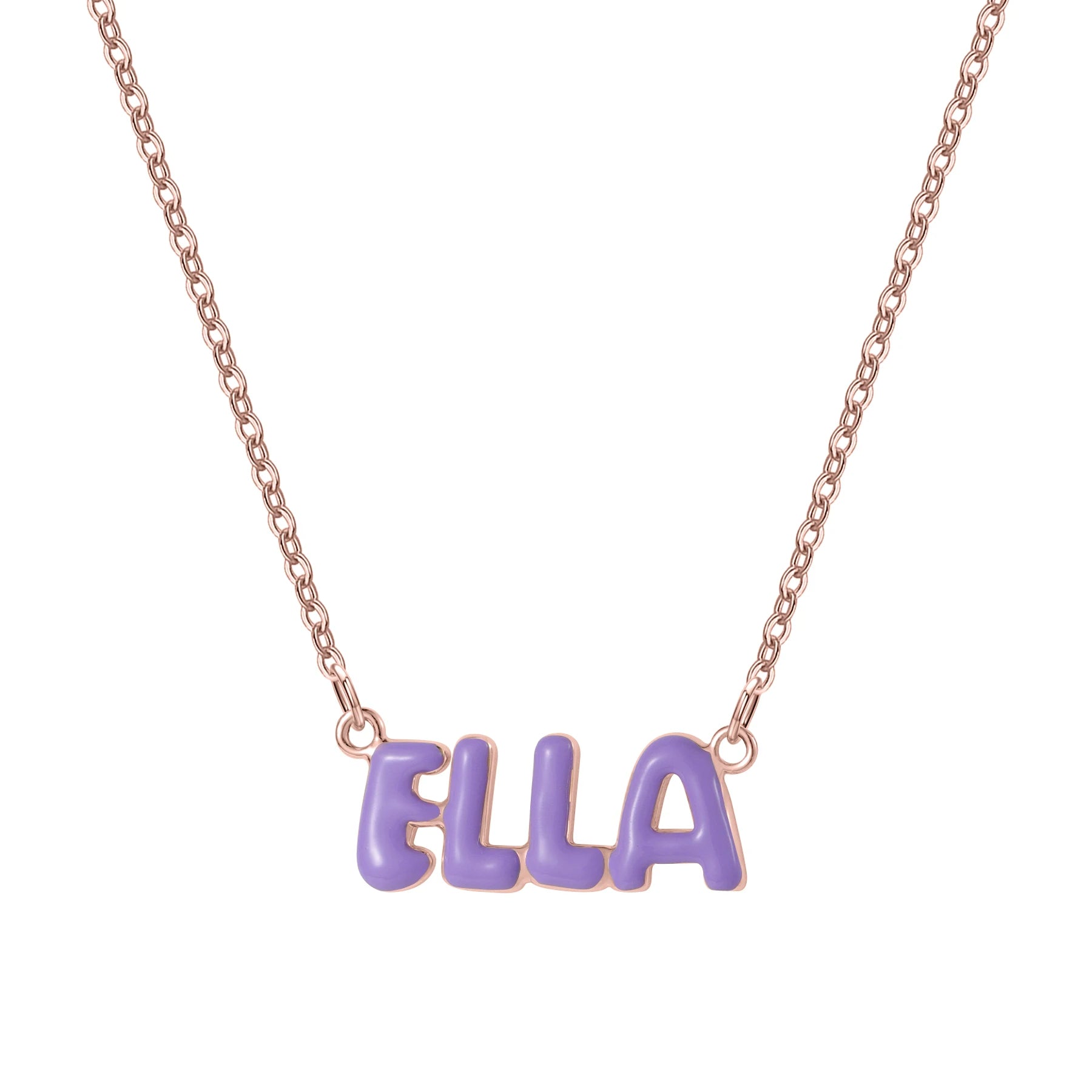 Personalized Enamel Name Necklace