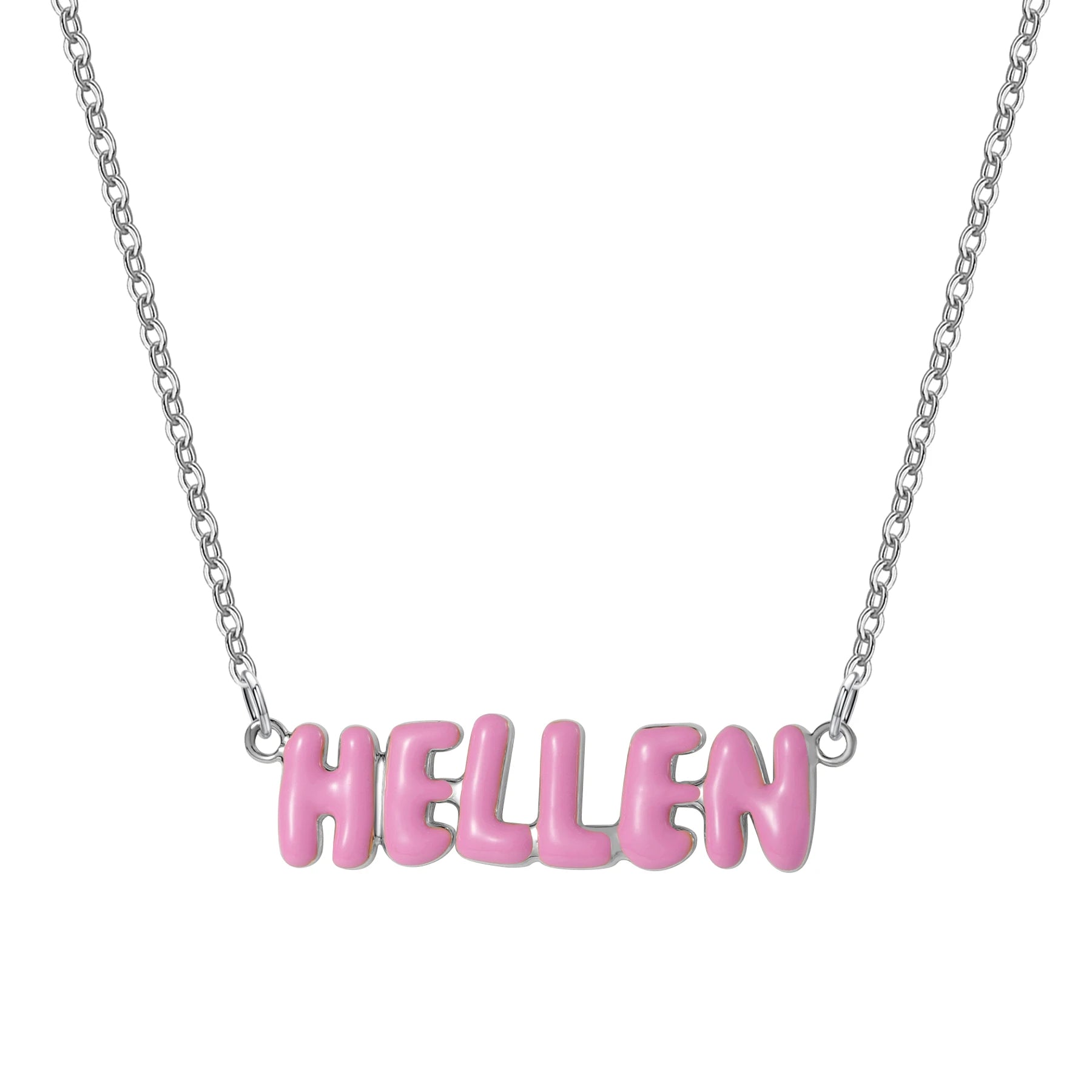 Personalized Enamel Name Necklace