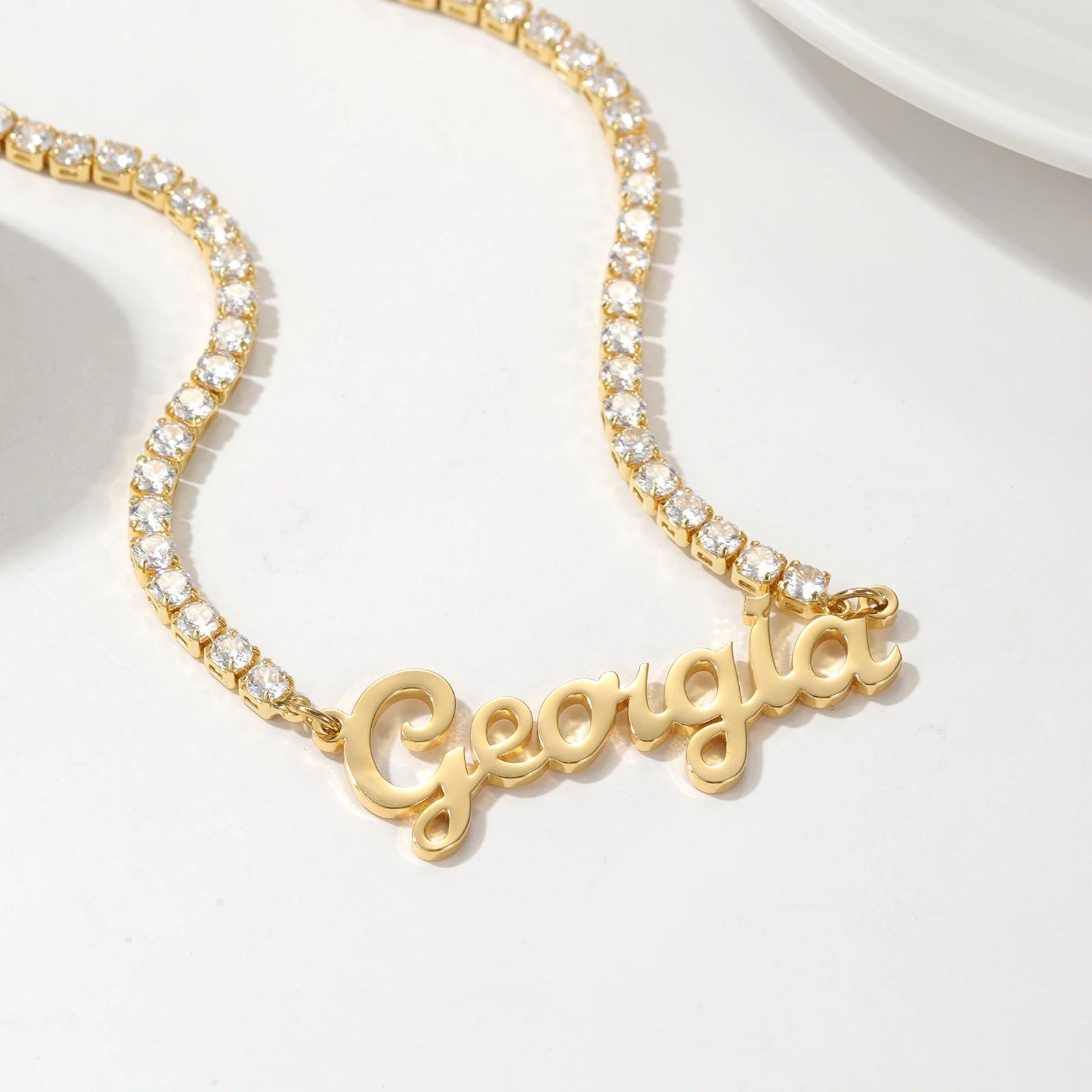 Personalized ICY Miami Tennis Necklace