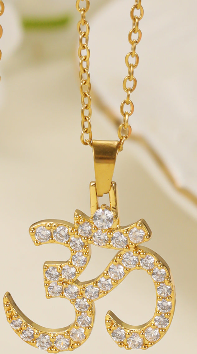 Icy Om Pendant Necklace