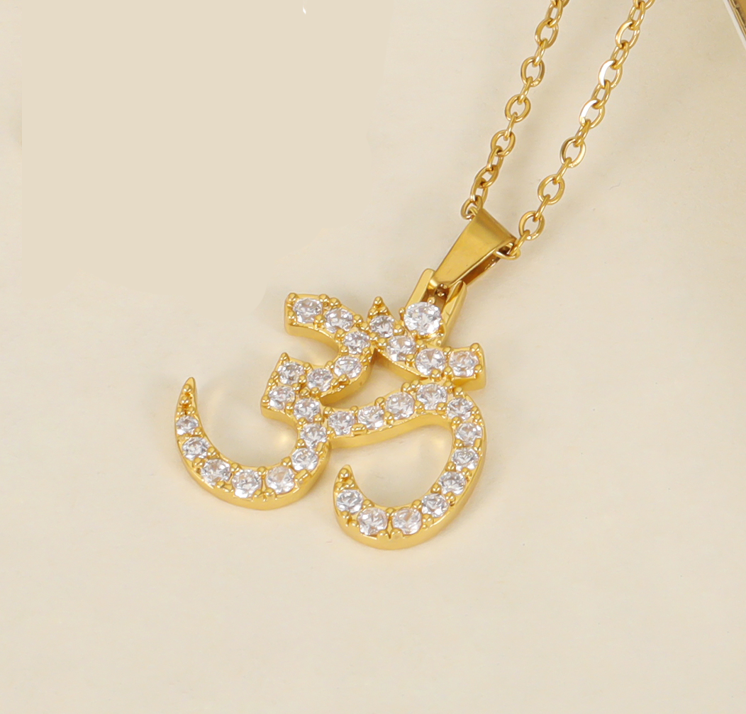 Icy Om Pendant Necklace