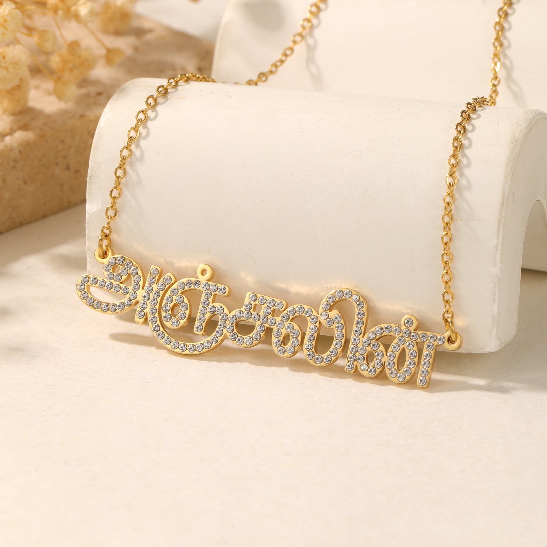 Personalized Iced Tamil Necklace