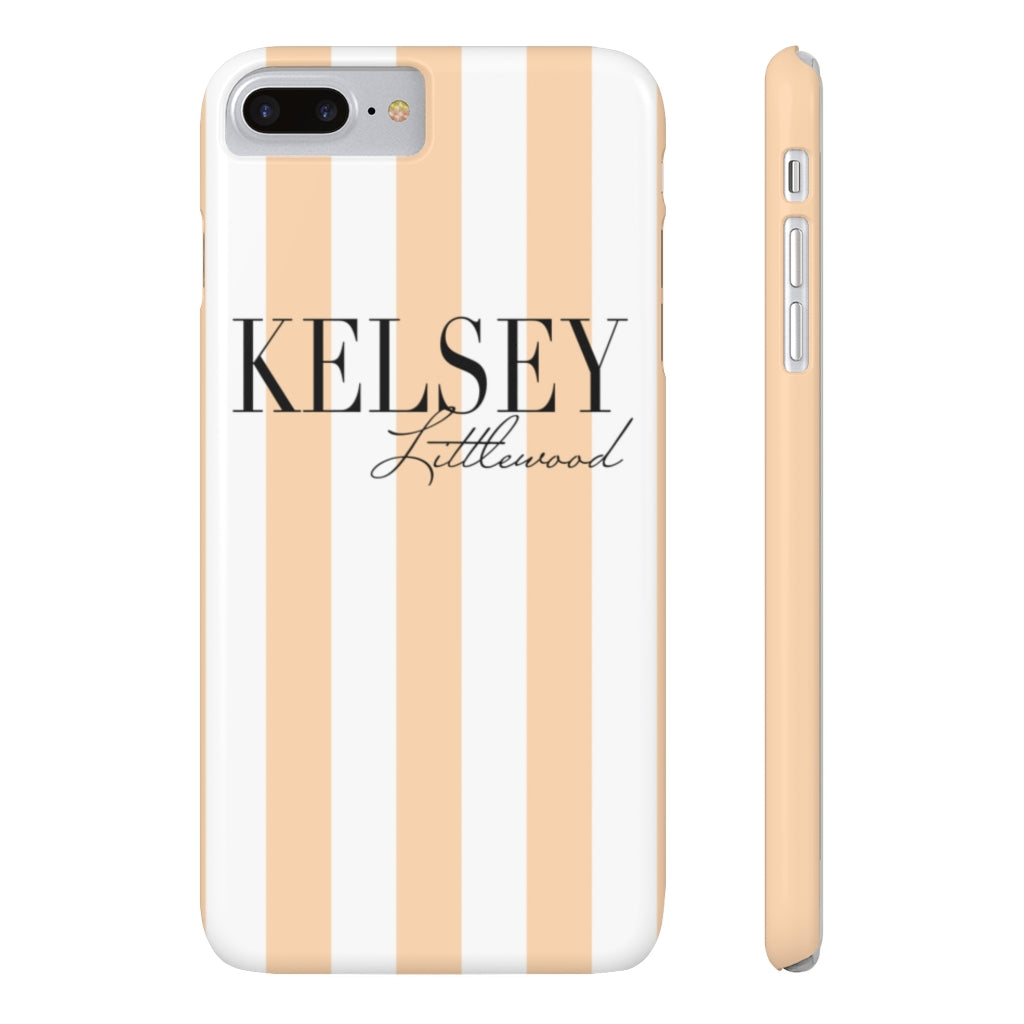 Personalized Peach La Mode iPhone Case