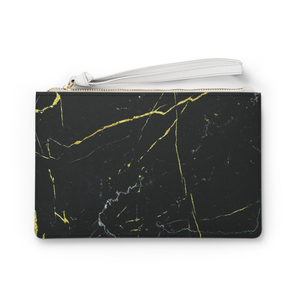 Black Marble Clutch Bag
