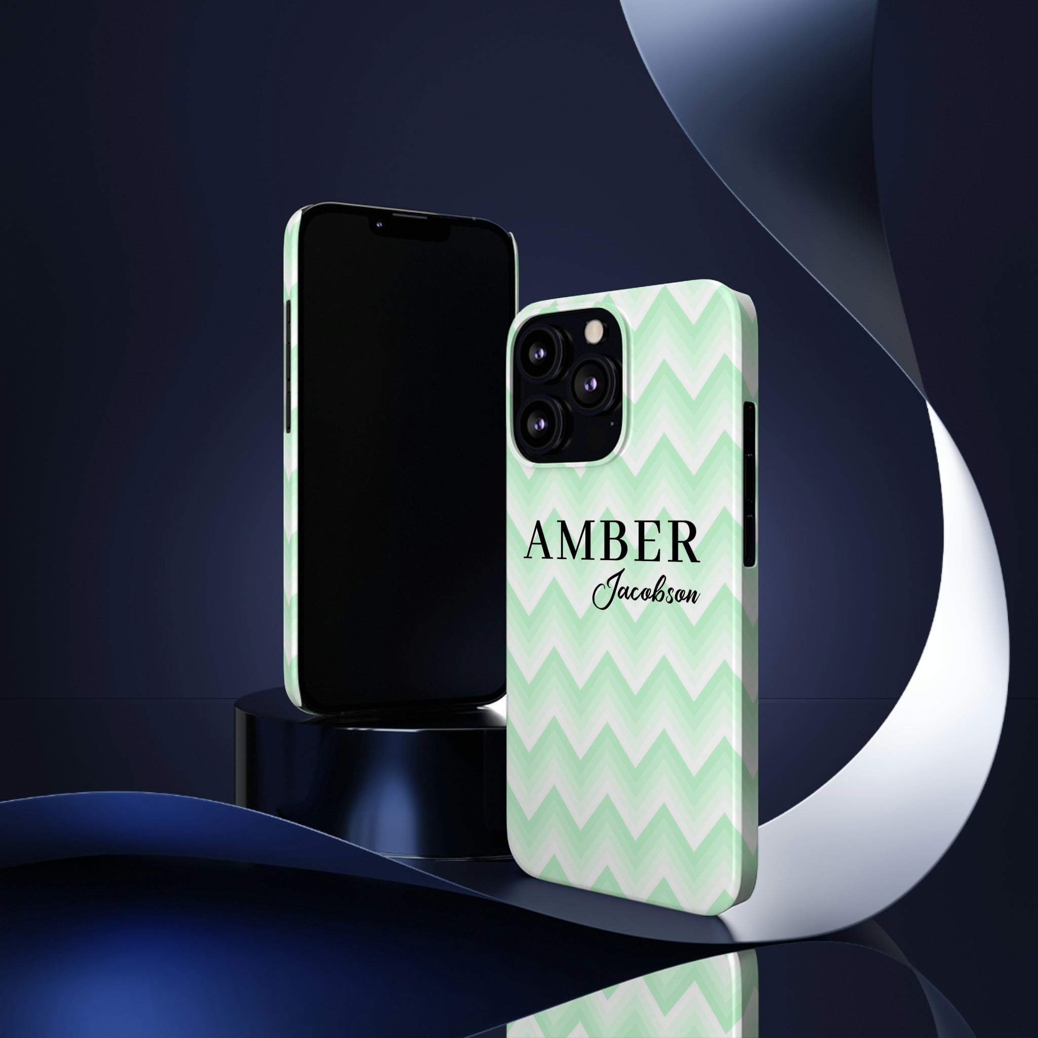 Wavy Green iPhone Case