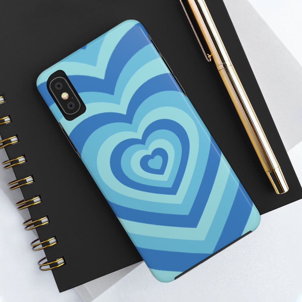 Blue Hearts iPhone Case