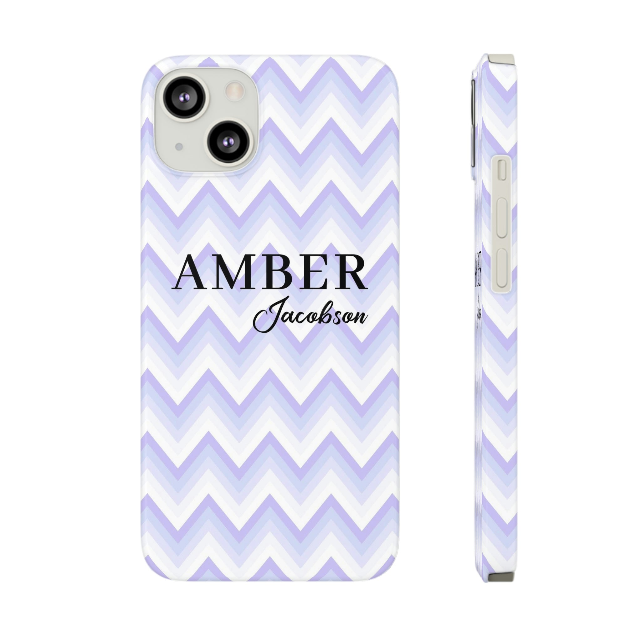 Personalized Purple Wavy iPhone Case
