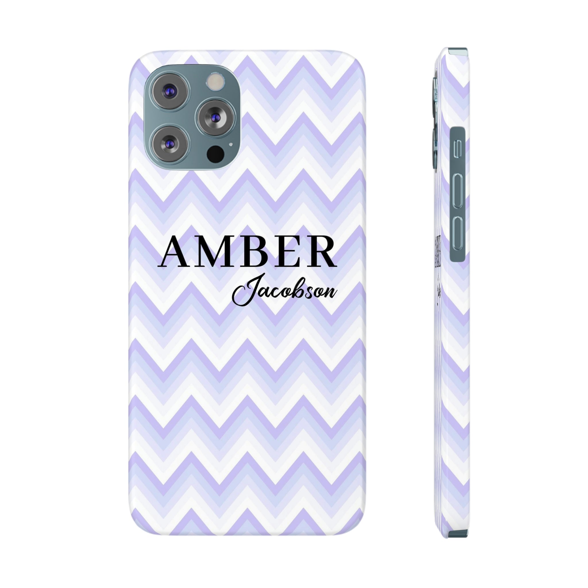 Personalized Purple Wavy iPhone Case